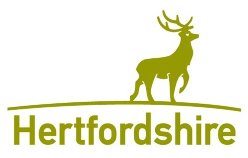 The Hertfordshire County Council logo. 